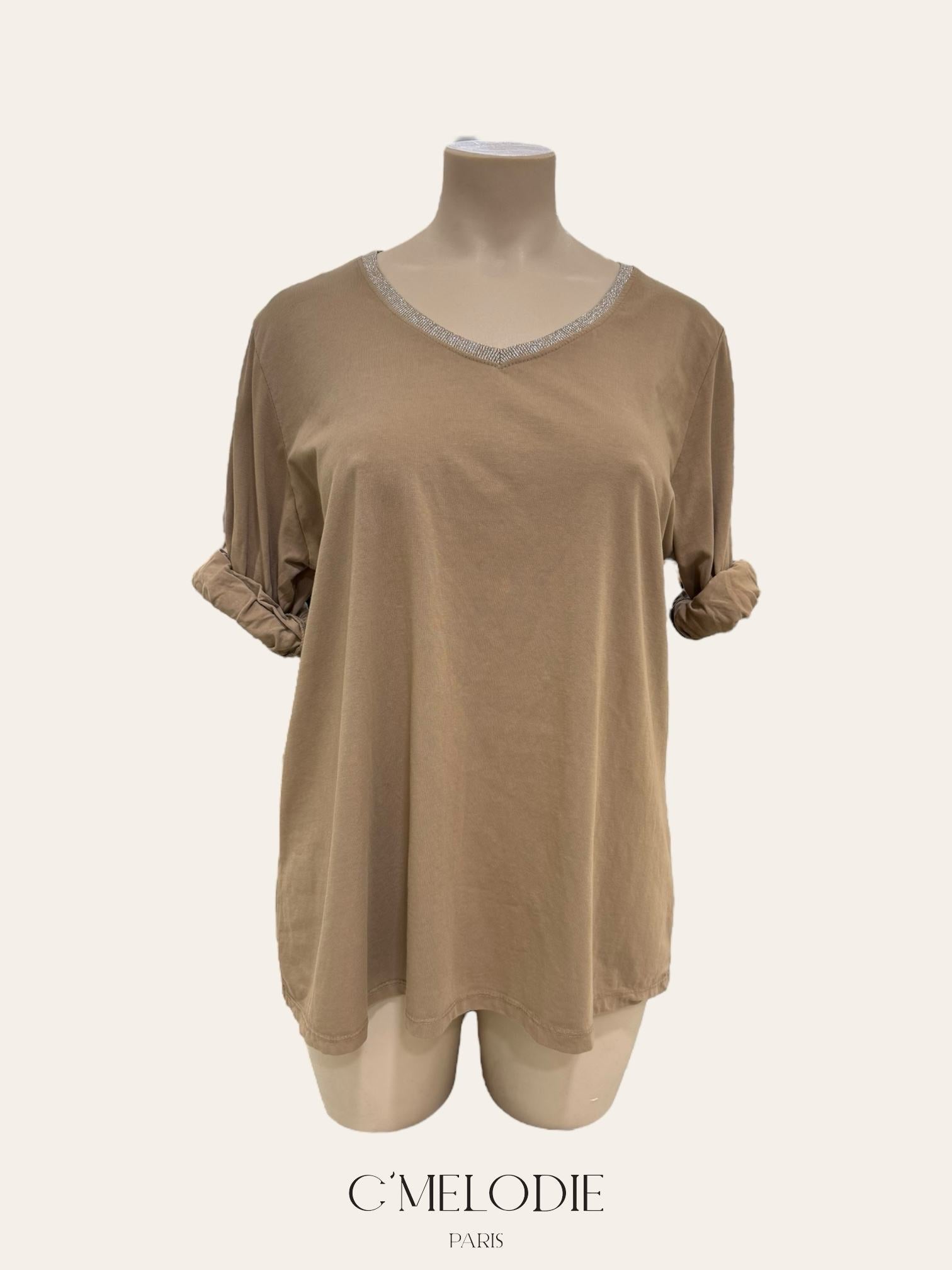 T-shirt en coton manches longues
