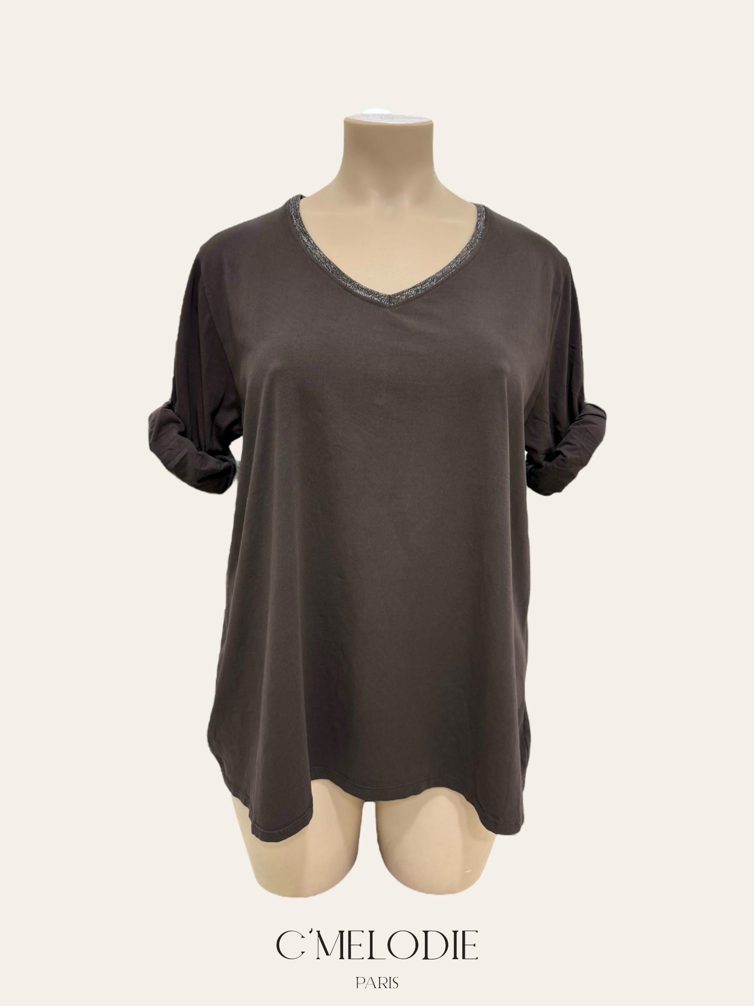 T-shirt en coton manches longues