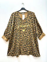 T-shirt sweat léopard "J'adore"