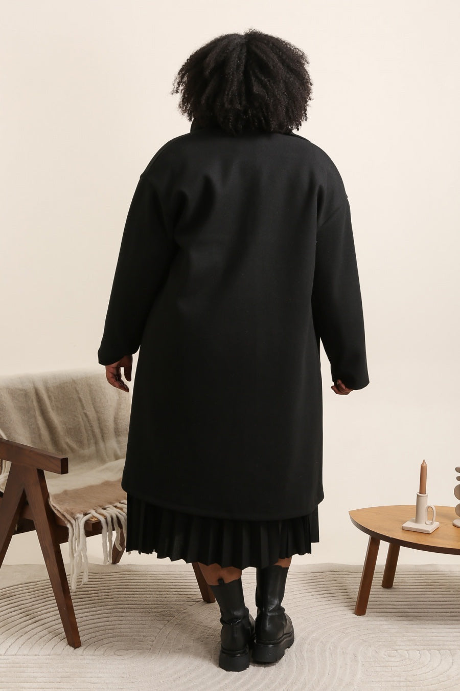 Manteau long style trench - Noir