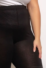 Legging taille élastique avec dentelles
