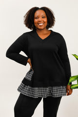 Sweat bi matière manches longues
