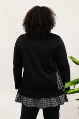 Sweat bi matière manches longues