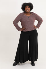 Pantalon noir effet jupe