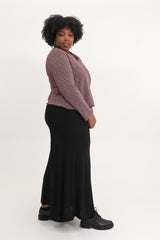 Pantalon noir effet jupe