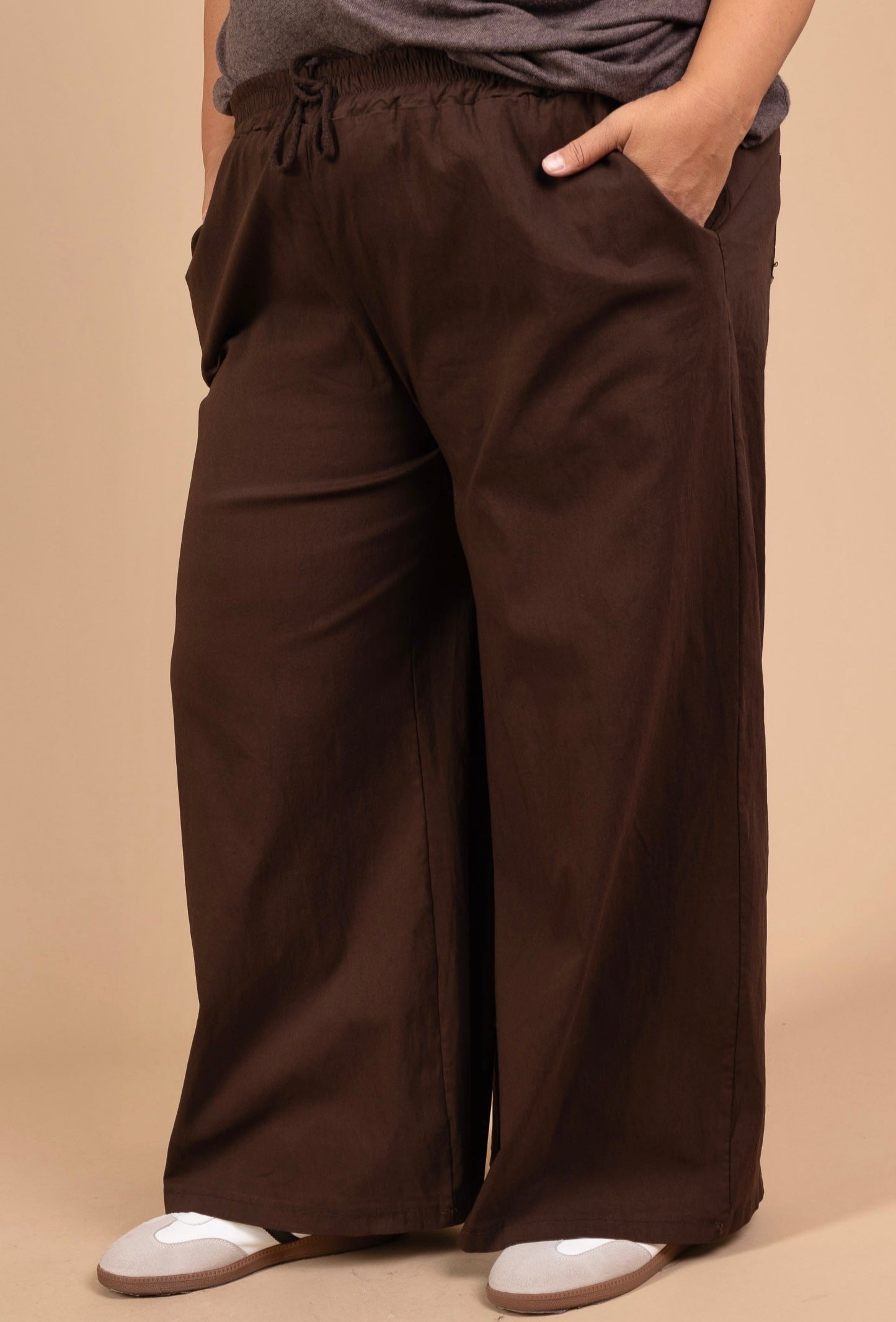 Pantalon large en coton bengaline