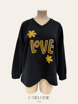 Sweat col v - LOVE