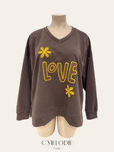 Sweat col v - LOVE