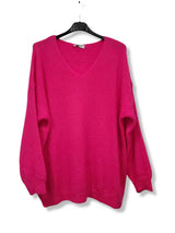 Pull col V en mohair