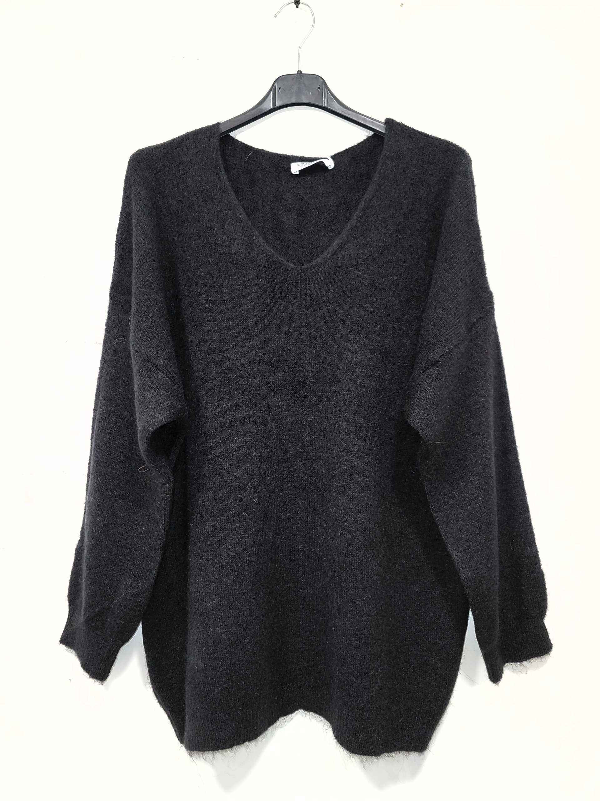 Pull col V en mohair