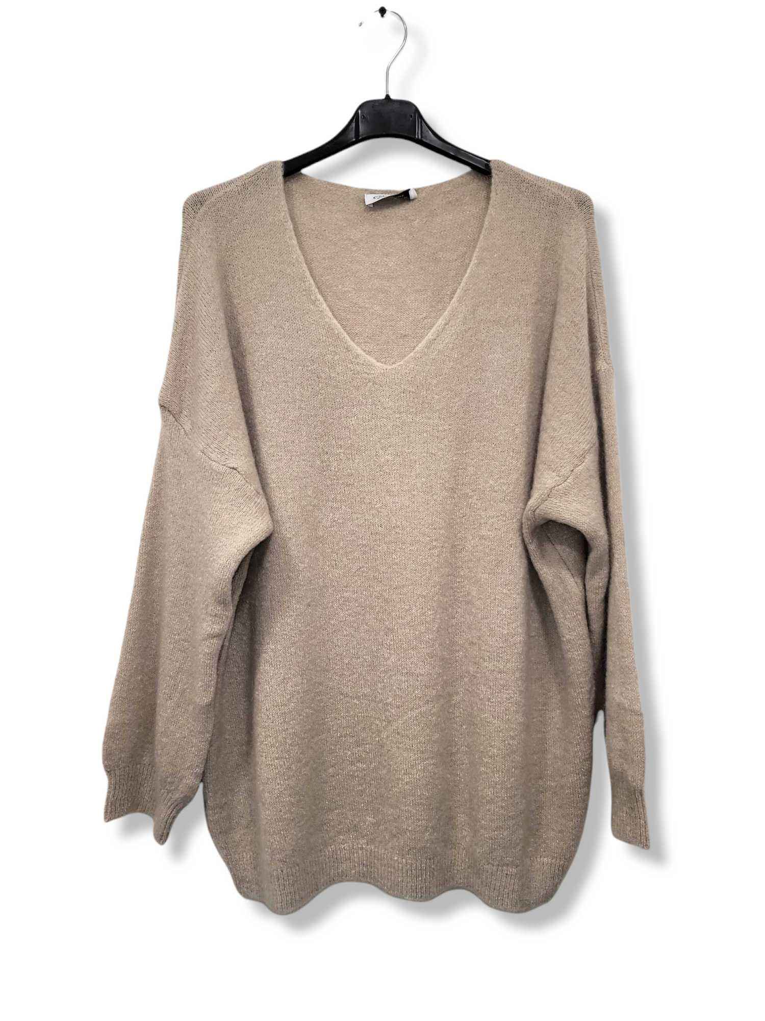 Pull col V en mohair