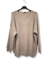 Pull col V en mohair