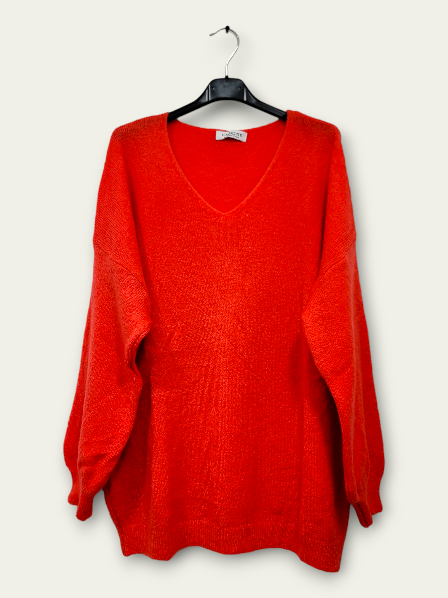 Pull col V en mohair