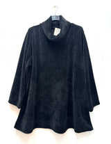 Tunique col roulé en velours côtelé