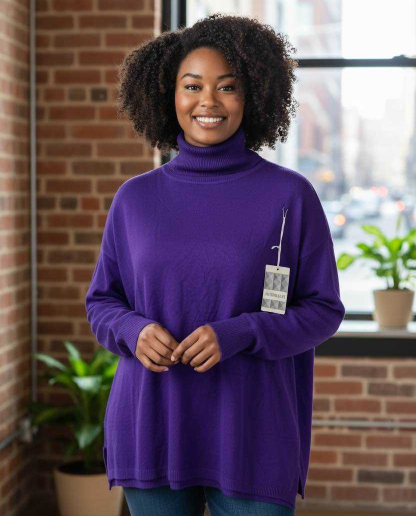 Pull léger col roulé