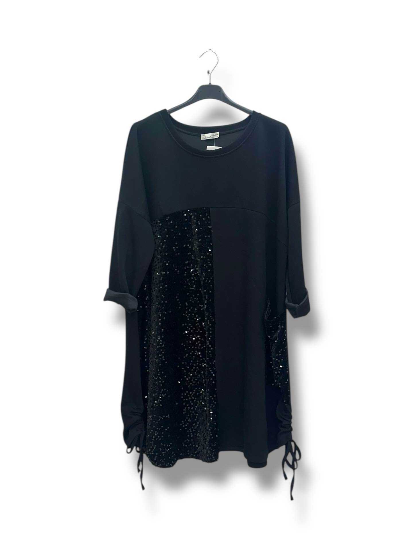Robe mi-longue avec sequins