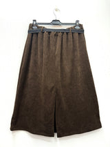 Jupe droite en velours côtelé