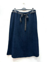 Jupe droite en velours côtelé