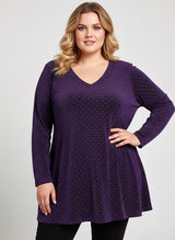 Tunique longue lurex et strass