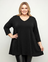 Tunique longue lurex et strass