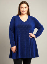 Tunique longue lurex et strass