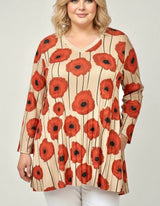 Tunique plissée lurex à motifs