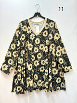 Tunique plissée lurex à motifs