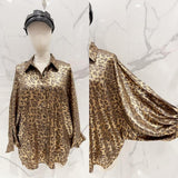 Chemisier noir et doré - Léopard