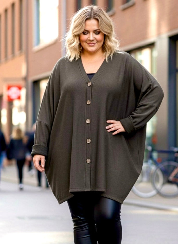 Gilet oversize intérieur molletonné