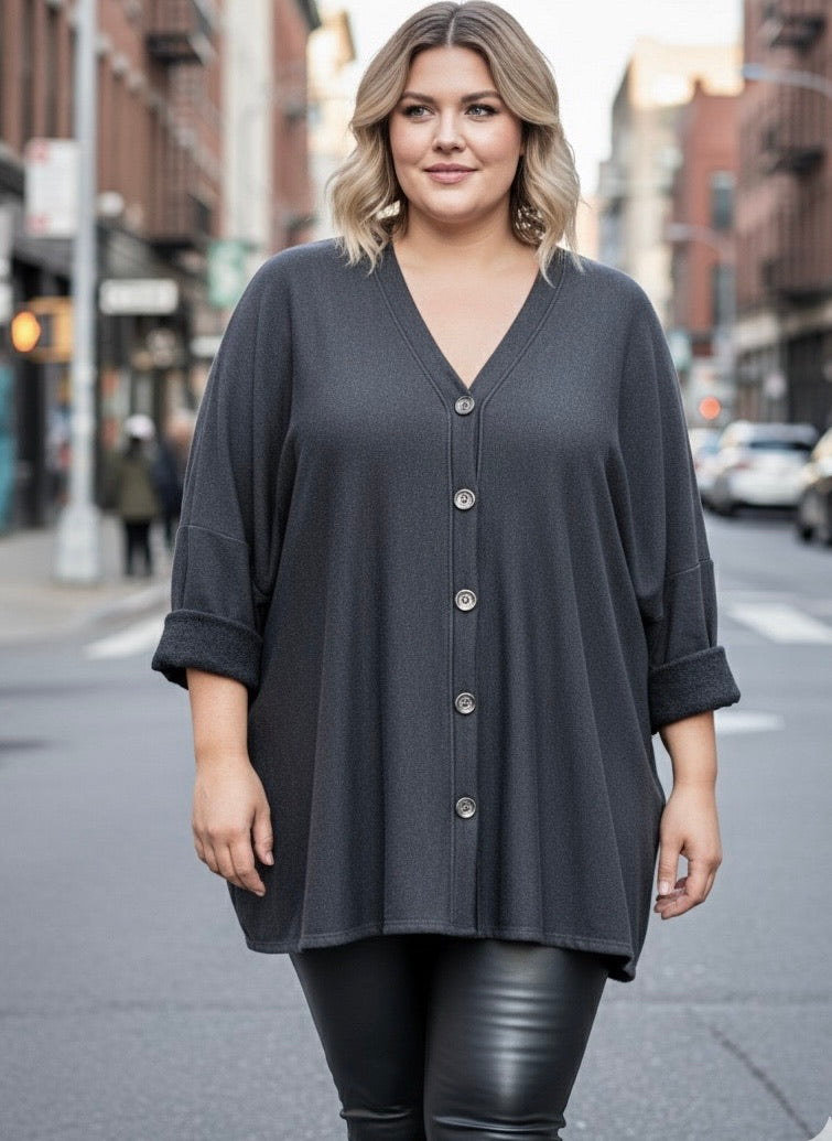 Gilet oversize intérieur molletonné