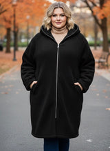 Manteau long en polaire mouton/sherpa