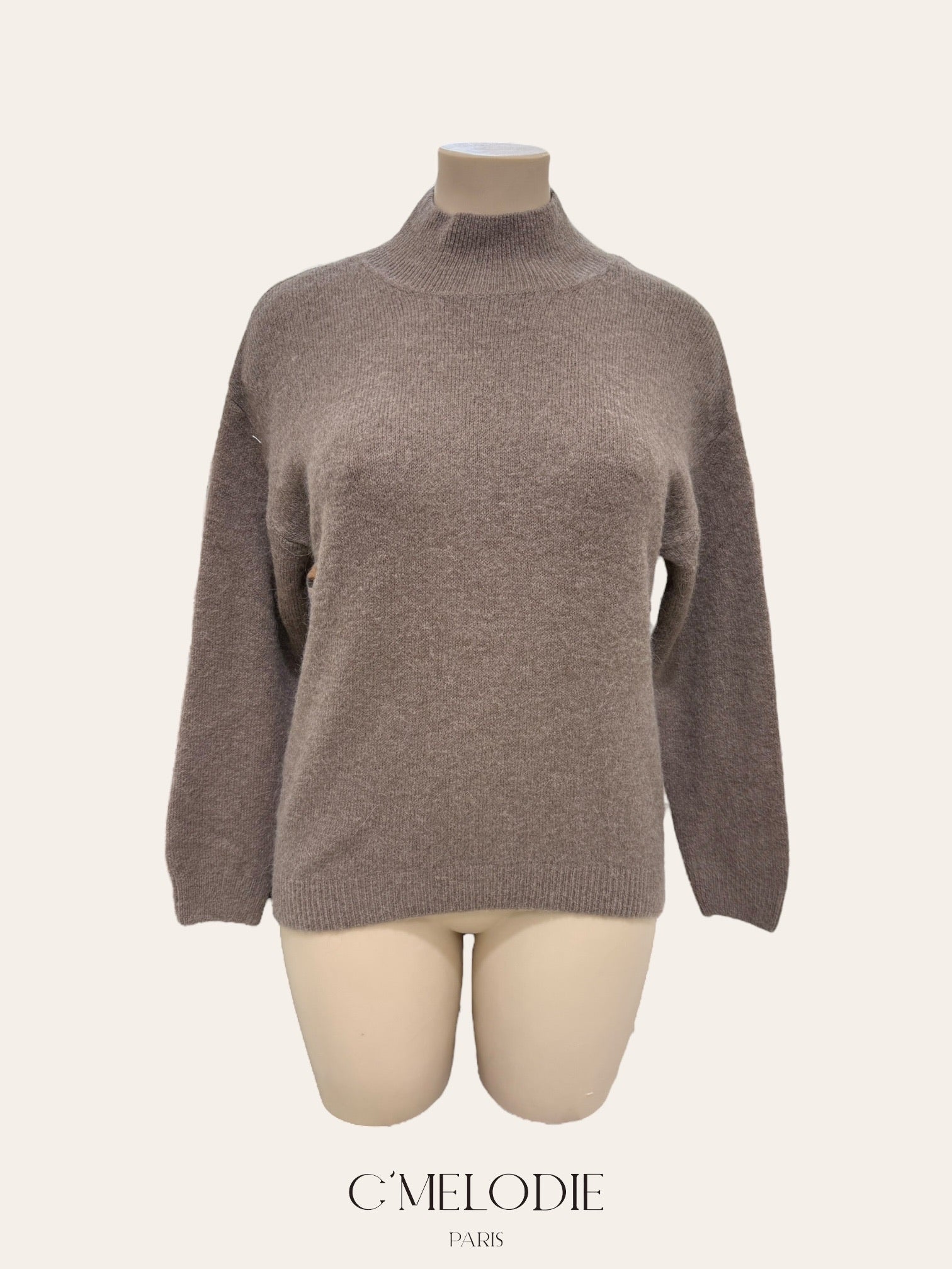 Pull col cheminée en Alpaga