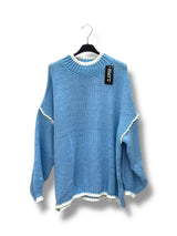 Pull grosses mailles bi-colore