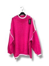 Pull grosses mailles bi-colore