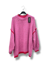 Pull grosses mailles bi-colore