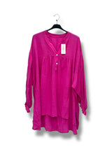 Tunique ample col V en coton