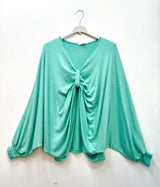 Pull fin effet drapé/Noeud