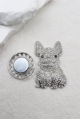 Broche aimantée - Bouledogue brillant