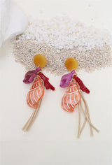 Boucles d'oreilles Coquillage et cordon