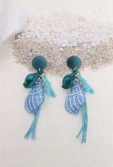Boucles d'oreilles Coquillage et cordon