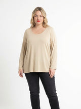 T-shirt col rond et manches longues