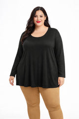 T-shirt col rond et manches longues