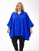 Chemise oversize avec brillants