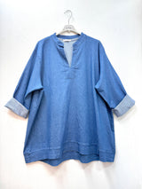 Tunique en jean col V