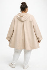 Gilet à capuche en suédine