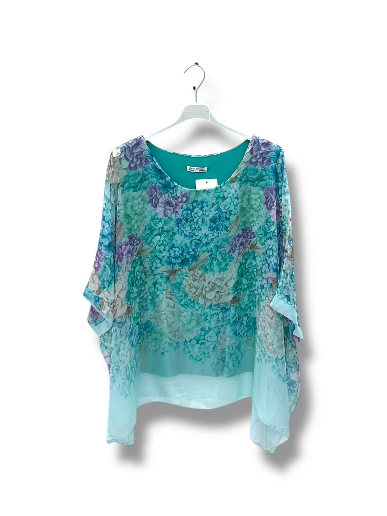 Tunique voilage imprimé fleurs (42-50)