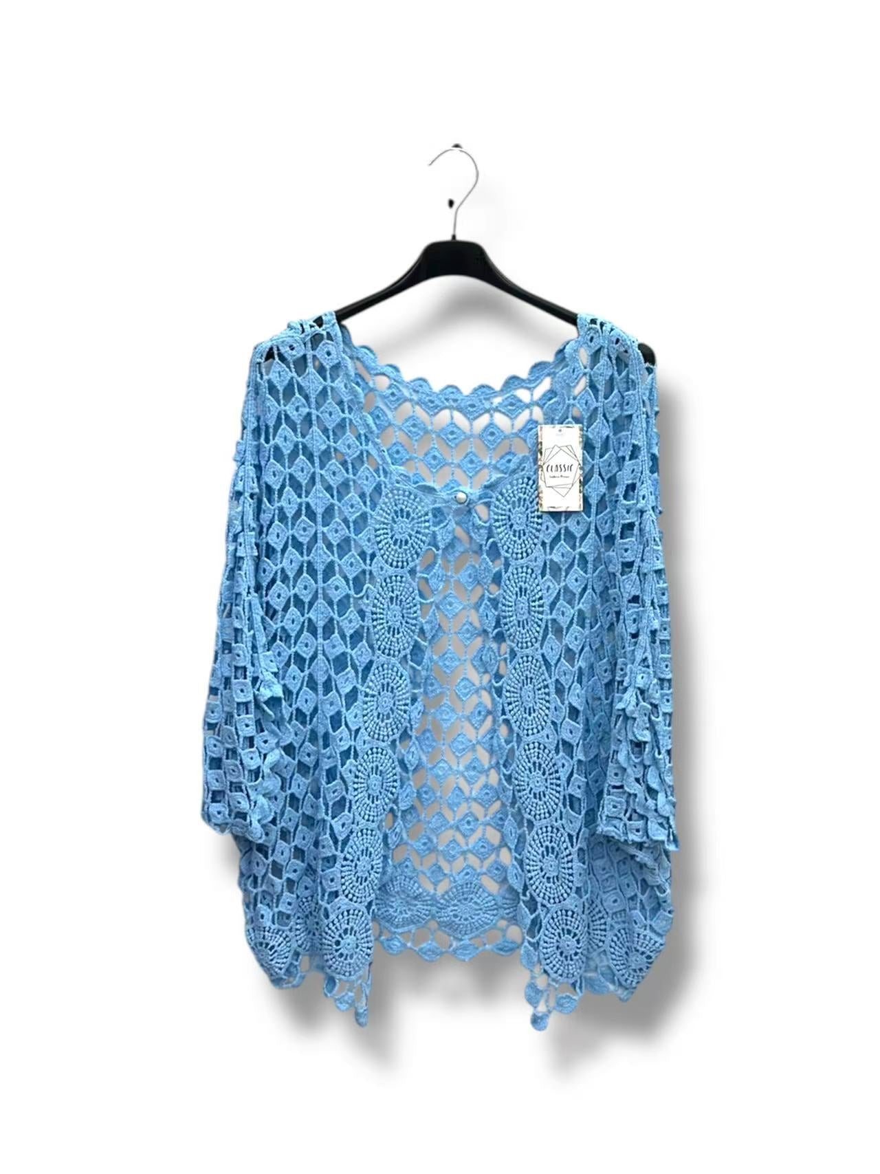 Gilet crochet avec 1 bouton