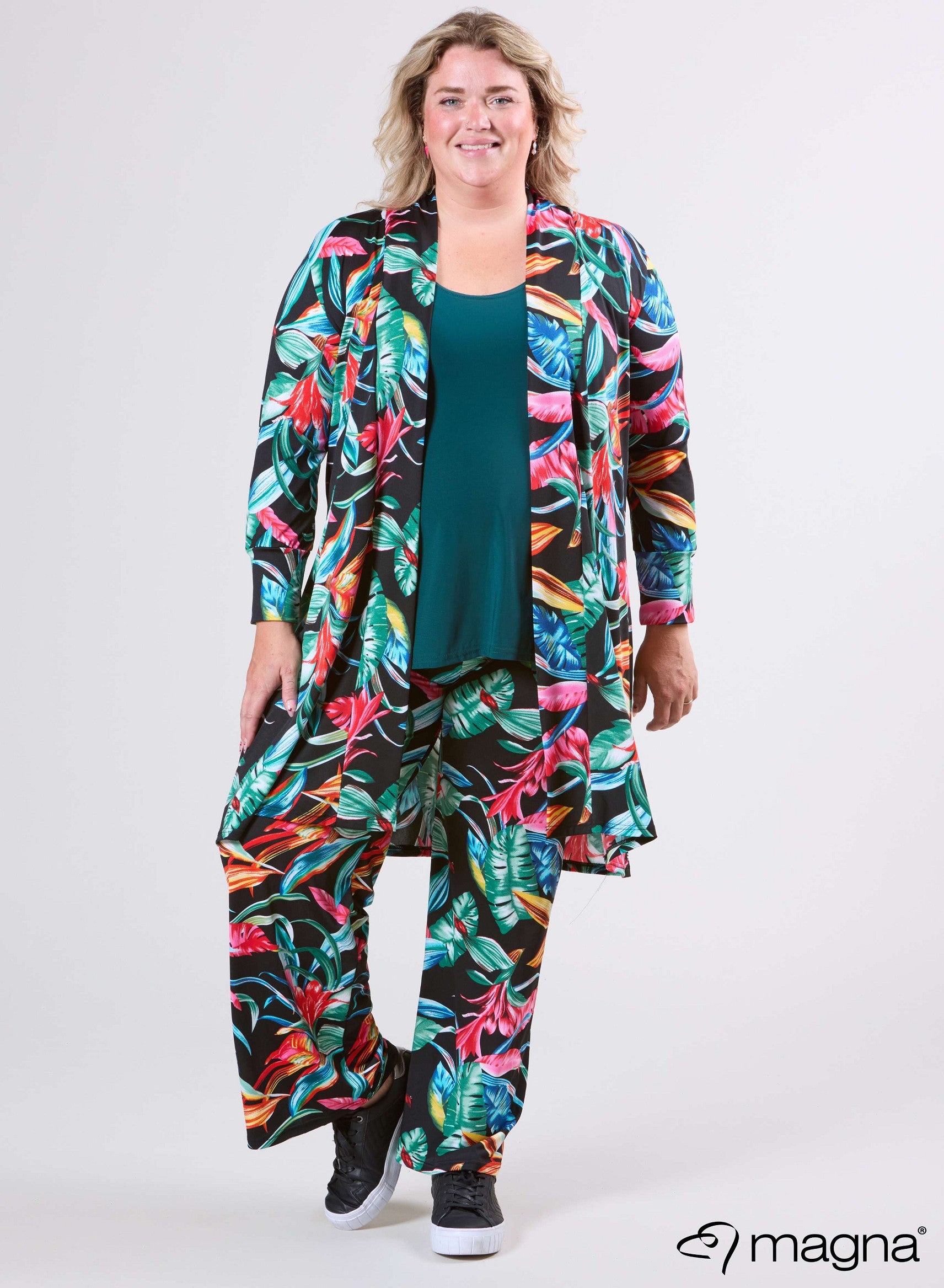 Veste longue - Feuillage d'automne