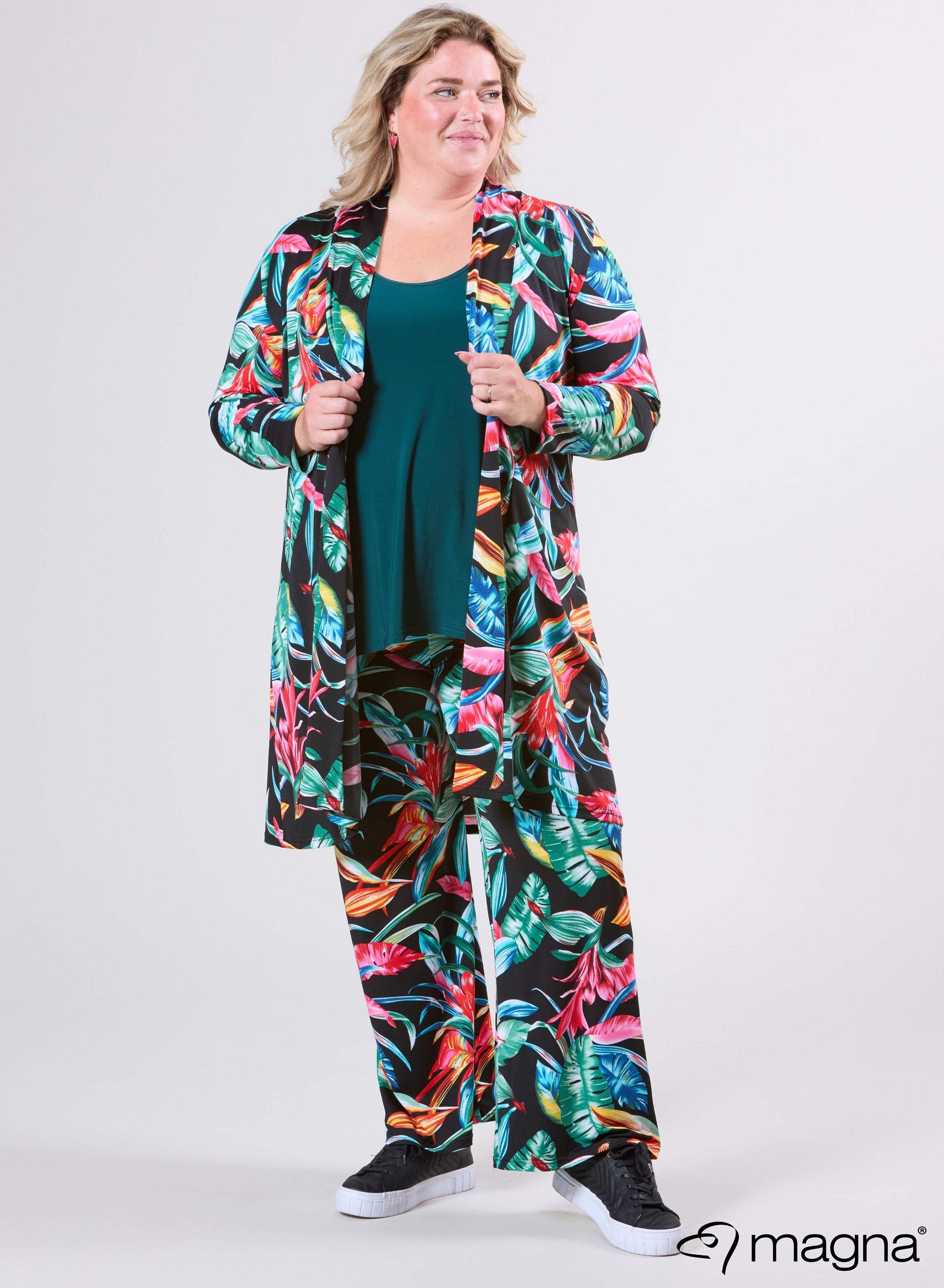 Veste longue - Feuillage d'automne