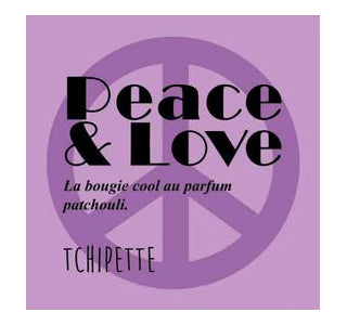Bougie artisanale - Peace& Love (Patchouli)